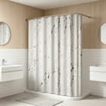 thumbnail image 4 of Polyester Shower Curtain, Waterproof Bathroom Partition Curtain with Metal Grommets, Tone Decorative Curtain for Home Bath, Guest Bath, and Compact Spaces, 4 of 6