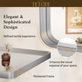 thumbnail image 4 of TETOTE 24x36 Inch Vanity Mirror, Silver Trimmed Wall Mounted Rectangle Modern Metal Framed Mirror for Bathroom (Horizontal/Vertical), 4 of 8