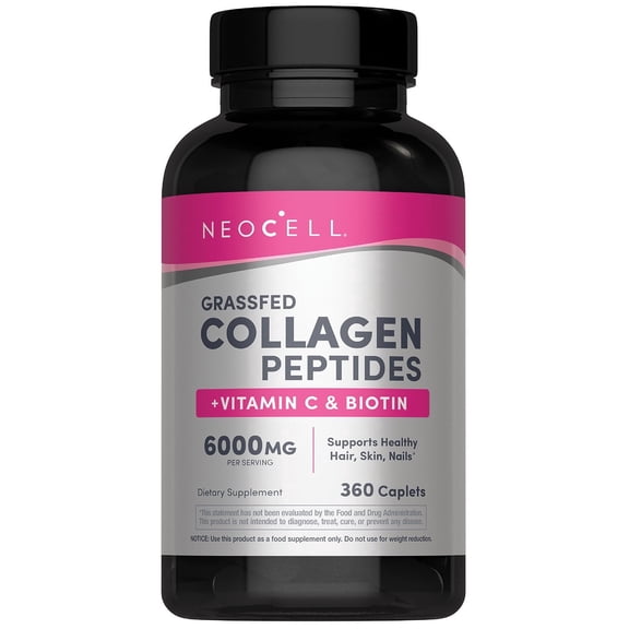 NeoCell Grassfed Collagen Peptides   Vitamin C & Biotin Caplets, 360 ct.