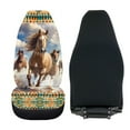 thumbnail image 4 of ZIATUBLE Aztec Tribal High Bucket Seat Covers Animal Horses Front Seat Covers Full Set 2 Pcs Universal Fit for SUV Sedan Van Seat Covers for Most Vehicles Car Interior Accessories Decoration, 4 of 7