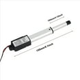 thumbnail image 4 of 4X Actuador Micro-Lineal, de 2 Pulgadas, 90N / 20,3Lb, Velocidad 9,5 mm / S Actuador EléCtrico una Prueba de Agua Motor Actuador Lineal 12V, 4 of 9