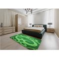 thumbnail image 5 of Ahgly Company Machine Washable Indoor Round Transitional Green Area Rugs, 3' Round, 5 of 7