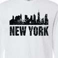 thumbnail image 4 of Inktastic New York Skyline Grunge Long Sleeve T-Shirt, 4 of 5