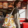 thumbnail image 5 of Canvas Women's Tote Bags with Handle Shoulder Bags for Shopping Rectangle Food 38x40cm for diy, 5 of 5