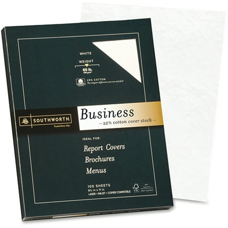 Southworth Inkjet, Laser Copy & Multipurpose Paper, White, 25%