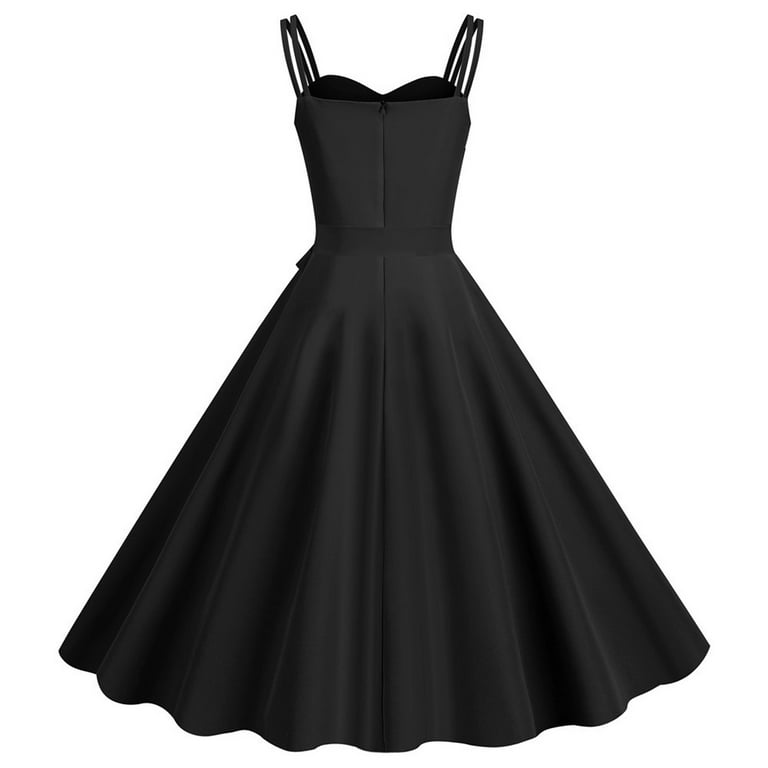 Adeawade Winter Dresses For Women Sleeveless 1950S Housewife Evening Party Prom Dress Ladies Dresses Round Neck Dresses Basic Fashion Clothes Black M - Walmart.com Adeawade Winter Dresses For Women Sleeveless 1950S Housewife Evening Party Prom Dress Ladies Dresses Round Neck Dresses Basic Fashion Clothes Black M - Walmart.com