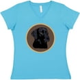 thumbnail image 3 of Inktastic Black Lab Dog Labrador Retriever Women's V-Neck T-Shirt, 3 of 5
