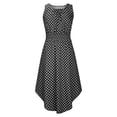 thumbnail image 4 of Moda mujer verano sin mangas sexy casual impresión puntos vestido largo Fridja  hj1524, 4 of 8