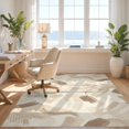 thumbnail image 3 of Design&I 4'x6' Washable Area Rug Snag-Free Skid-Resistant Medium Abstract Freeform Ash Taupe Beige Scattered Motifs Asymmetrical for Home Office, Under Desk, 3 of 7
