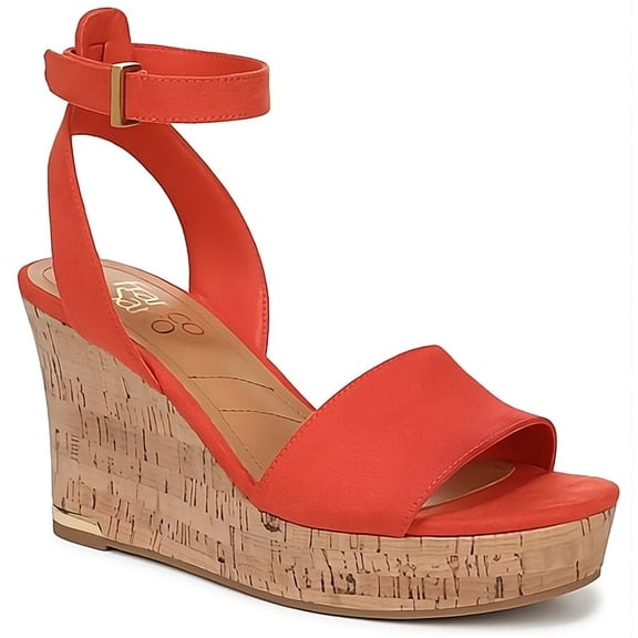 Franco Sarto Women's Celeste 2 Cork Wedge Sandal Orange 9M