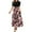 A-Pink, variant on Summer Dresses For Women Floral Print Wrap Short Sleeve Maxi Dress Ruffle A Line Dress A-Khaki
