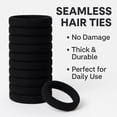 thumbnail image 2 of 50Pack Black Seamless Hair Ties for Women & Girls,No Damage,No Pull Ponytail Holders,Thick,Strong Elastic Hair Bands for Daily Styling,Workouts & All-Day Comfort, 2 of 4