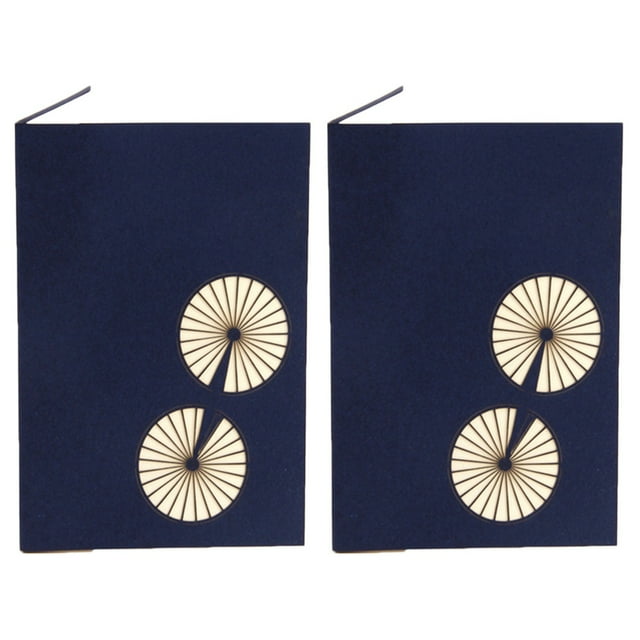 2pcs Creative 3D Bike Blessing Cards Handcraft Greeting Graduation Cards Up Cards for Graduation Gift (Blue)