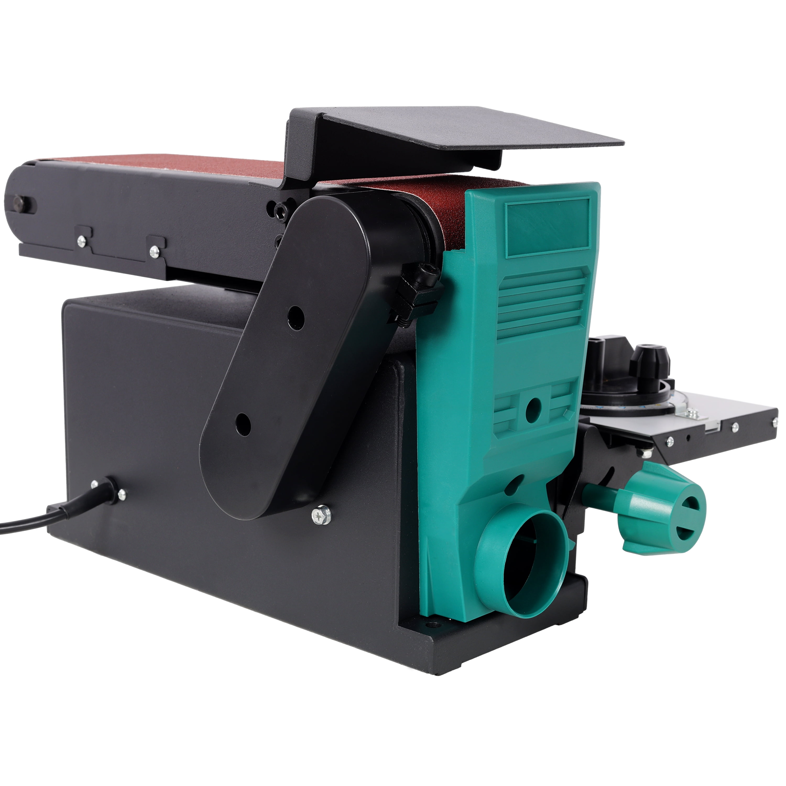 LiviNest 4x36 Inch Belt Sander: Industrial Benchtop Grinder with 6 Inch Disc - Metal Frame Adjustable Worktable for Woodworking & Furniture Restoration - Compact Workshop Tool for Small Studio Owners
