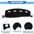 thumbnail image 4 of Unique Bargains Cubierta para salpicadero de consola central de coche compatible con Dodge para Ram 2002-2005 protectora de poliéster negro, 4 of 7