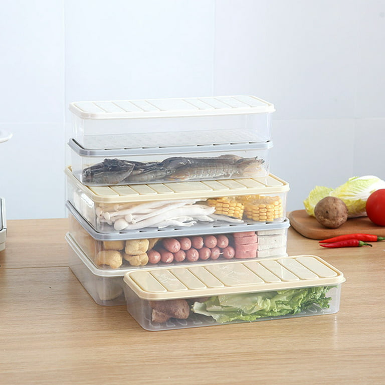 Big Containers Cookie Storage Container Lunch Meat Storage Containers For  Fridge Creamy-white Large