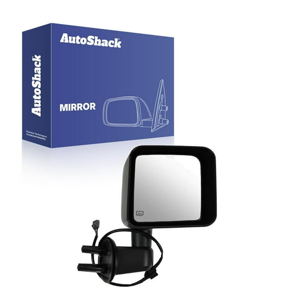 AutoShack Side View Mirror Power Heated Black | Replacement for 2011-2013 Jeep Wrangler | Passenger Side | 1-PC