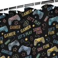 thumbnail image 3 of Colorful Games Word Black Pattern Shower Curtain 72"x72" ,Bathroom Decorative Shower Curtains Set with 12 Hooks,Modern Waterproof Washable Shower Curtain, 3 of 6
