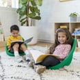 thumbnail image 6 of ECR4Kids Plastic Leaf Scoop Floor Rocker Seat, Classroom Furniture, Emerald, 6-Piece, 6 of 9