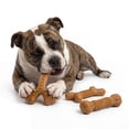 thumbnail image 2 of One Paw, 3 Pack Bamboo Fiber Bone Dog Toys, Durable and Good for Dental Health, Bacon Flavour, Fiber and Nylon Material, 2 of 11