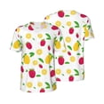 thumbnail image 3 of Daiia Strawberry and Lemon Mens Baseball Jersey Button Down Shirts Short Sleeve Sports Uniforms-Small, 3 of 9