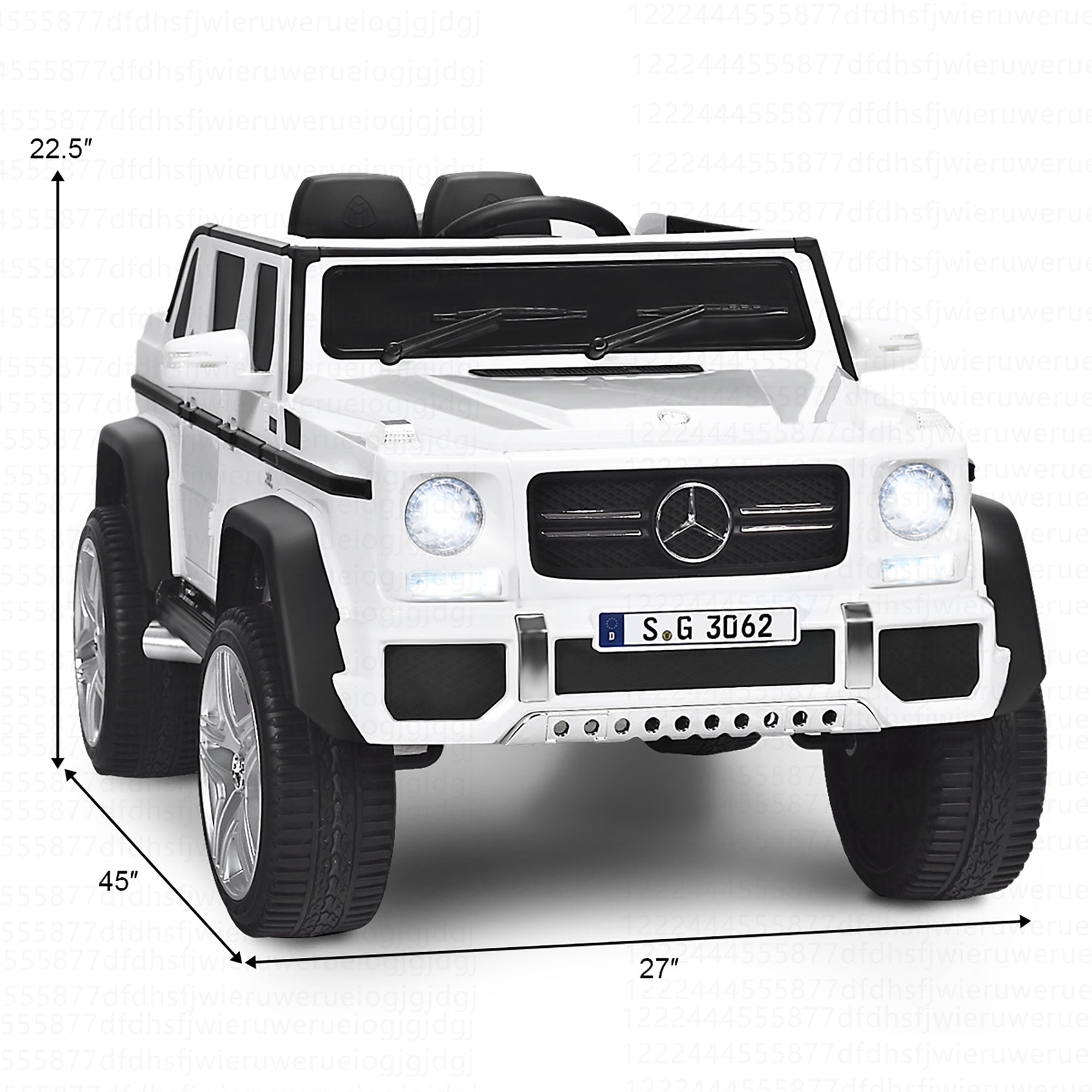 Costway Mercedes Benz 12V Electric Kids Ride On Car RC Remote Control W/Trunk White