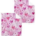 thumbnail image 3 of GZHJMY Valentine's Day Heart Cotton Washcloths Set of 6, 12"x12" Super Soft Absorbent Wash Cloths Bathroom Face Cloths Fingertip Towels for Gym Hotel and Spa, 3 of 7