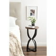 thumbnail image 3 of Kate and Laurel Ullot Modern Wood and Metal Round Side Table, 14 x 14 x 25, Brown and Black, Geometric Circle End Table for Use as Bedroom Nightstand or Indoor Plant Stand, 3 of 10