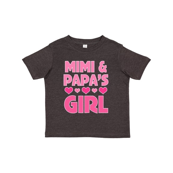 Inktastic Mimi and Papa Girl Grandchild Valentine Girls Toddler T-Shirt