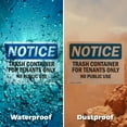 thumbnail image 6 of (2 Pack) Trash Container For Tenants No Public Use OSHA Notice Sign 14 Inch X 10 Inch Plastic Sign, Weather Resistant, UV Protected for Workplace, Business, and Construction Site, Made, 6 of 8