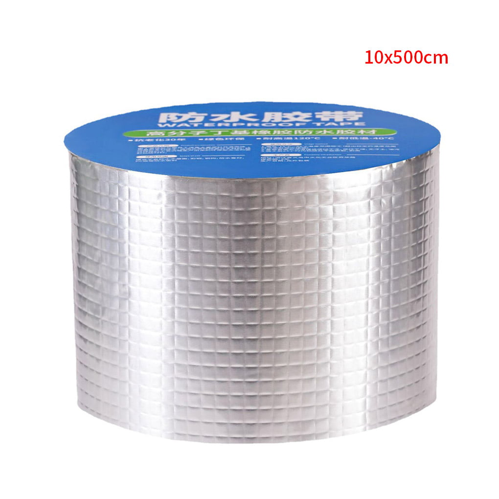 Powerful Magical Repair Tape Super Strong Waterproof Tape Butyl Seal Rubber Aluminum Foil Tape for Repairing Roof Crack 10cm*10m Gutter,Pipe and Duct 