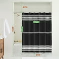 thumbnail image 5 of Seasonwood Black and White Shower Curtain Striped with Tassel Modern Bathroom Curtains, Fabric, Waterproof 72x72 inch, 5 of 9