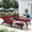 Red, variant on Set of 2 Outdoor Wicker Chaise Lounge Chairs with Cushions, 5-Position Adjustable Patio Rattan Recliners with Wheels for Pool, Garden & Balcony