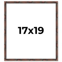 17x19 Frame Brown Bamboo with Dark Coffee/Walnut Finish | Solid Wood Picture Frame Width 0.75