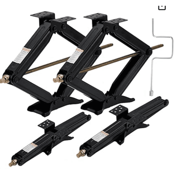 Set of 2 24" RV Stabilizer Jacks,5000LBS RV Trailer Stabilizer Jacks,Heavy Duty RV Leveling Jacks with Stable Base for Leveling & Stabilizering RV Travel Trailer Camper