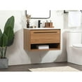 thumbnail image 2 of Elegant Decor Roman 30" Aluminum MDF Single Bathroom Vanity in Walnut Brown, 2 of 8