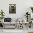 thumbnail image 3 of Stupell Industries Grey Cat in Flower Field Animals & Insects Painting Black Framed Art Print Wall Art, 24 x 30, 3 of 9