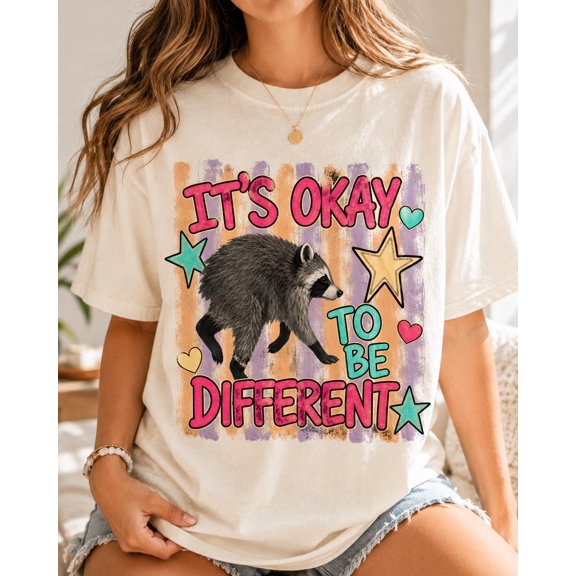 Jimothy Raccoon Shirt, It's Okay To Be Different Tee, Funny Viral Raccoon, Seattle Raccoon Tee, Cute Animal Graphic Vintage T-Shirt