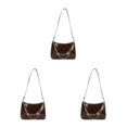 thumbnail image 2 of Transemion Durable Small Handbag Fashionable And Versatile Wide Application Made With PU Handbags For Women brown 3Set, 2 of 6