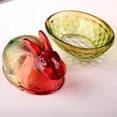 thumbnail image 5 of Sruoe Crystal Glass Rabbit Sculpture, Gradient Color Bunny Figurine on Glass Base, Home Office Desktop Decoration, Elegant Easter Gift for Rabbit Lovers, 5 of 5