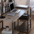 thumbnail image 3 of Ameriwood Home Condor Toolless Double Pedestal Computer Desk in Rustic Oak, 3 of 11