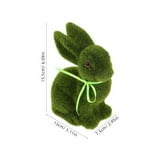 HOMEMAXS Bunny Topiary Decorative Flocked Realistic Rabbit Statue ...