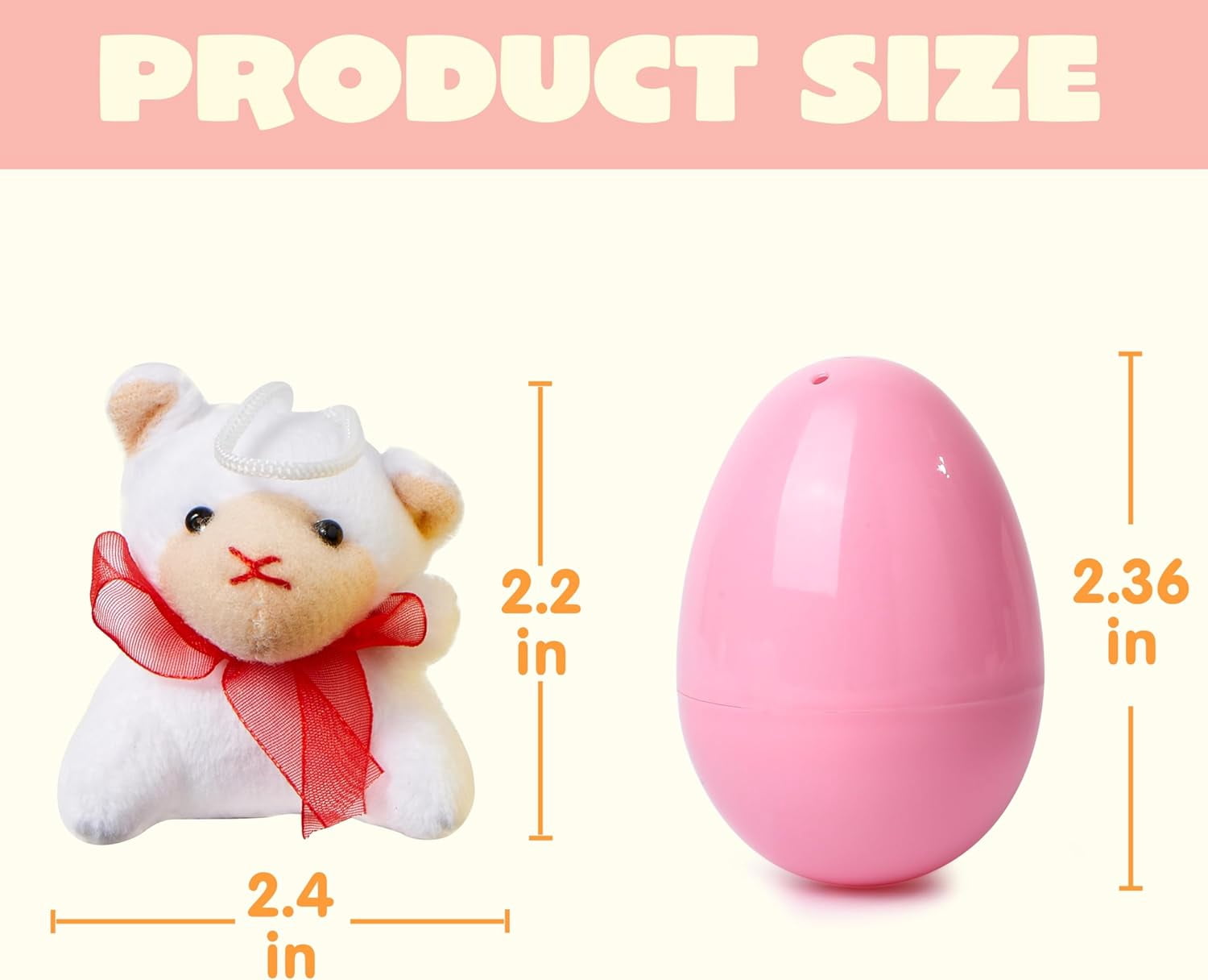 24 Pack Prefilled Easter Eggs of Mini Stuffed Animal Plush Toys Baster Stuffer Filler for Kids Easter Egg Hunt Game, Classroom Prize Supplies