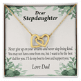 thumbnail image 2 of To My Stepdaughter Keep Your Dreams Alive From Dad Inseparable Necklace, 2 of 20