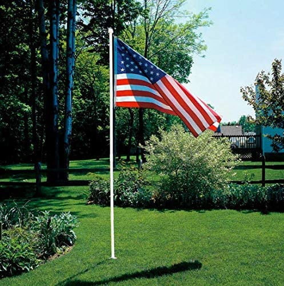 10ft Flag Pole Kit with 3x5 American Flag - Multicolor, Aluminum, Easy Install for Garden & Outdoor - Ideal for Memorial Day, 4th of July, Veterans Day Celebrations