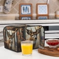 thumbnail image 6 of Yiaed American Wildlife Deer Forest Print 4 Slice Toaster Dust Cover Bread Machine Oven Dustproof Cover Kitchen Bakeware Protector Dustproof Fingerprint Protection, 6 of 7