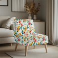 thumbnail image 3 of HELLHERO Petite Floral Print Stain Protection Armless Accent Chair Protector with Easy to Install, Easy Installation Chair Soft Cover, 3 of 8