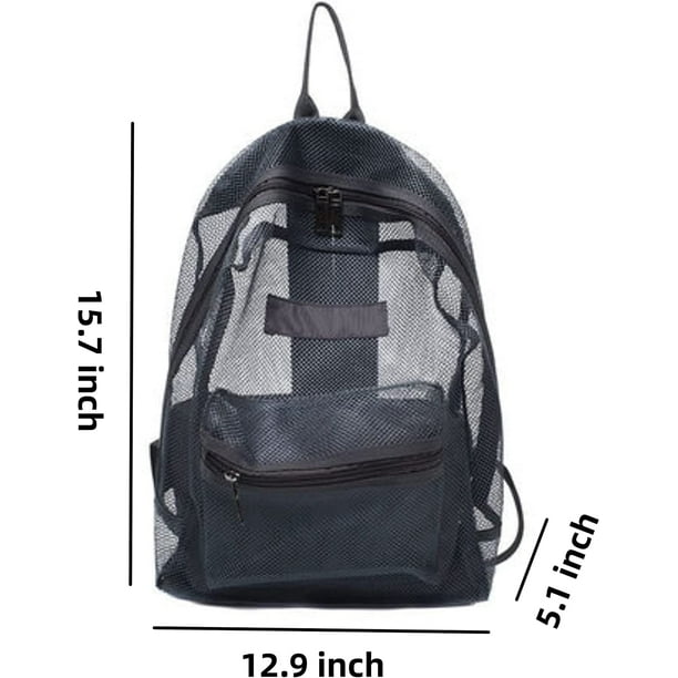 Mochila de malla transparente Mochila de estudiante resistente semitransparente aprobada por el estadio con correas reforzadas amarillo Bodega Aurrera en linea