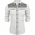 thumbnail image 3 of SGMVNU Boys' Western Cowboys Shirts Long Sleeve Button Down Dress Shirt Kids Retro Tops Halloween Top, Size 8-9 Years, White, 3 of 4