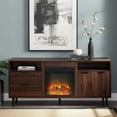 thumbnail image 4 of Roth 60" Console de Cheminée de Rangement Moderne en Noyer Foncé, 4 of 5